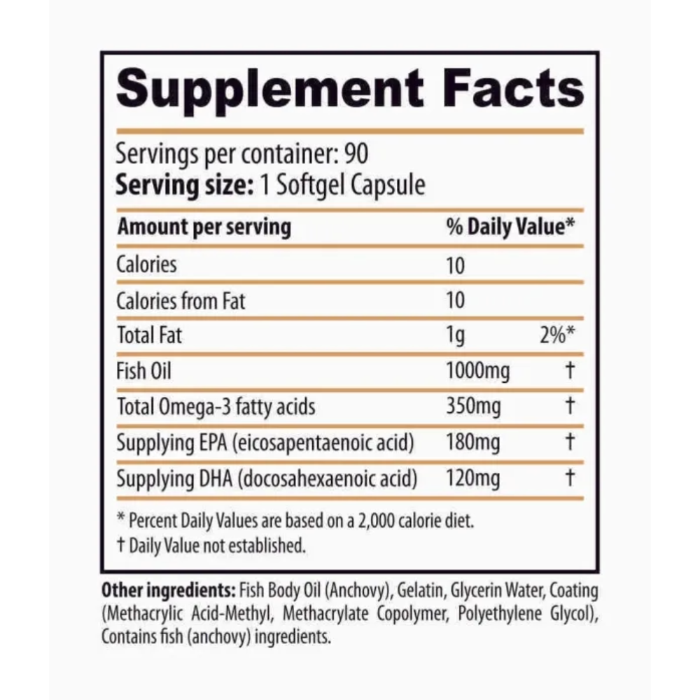 Dexter Jackson, Omega-3 Fish Oil 1OOO mg, 90 Softgels, 90 Serving