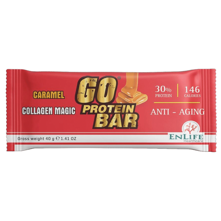 ENLIFE, Go Protein Bar, Collagen Magic, 40G, Caramel