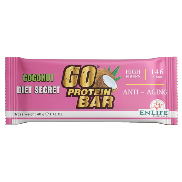 ENLIFE, Go Protein Bar, Diet Secret, 40G, Coconut