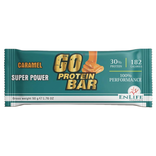 ENLIFE, Go Protein Bar, Super Power, 50G, Caramel