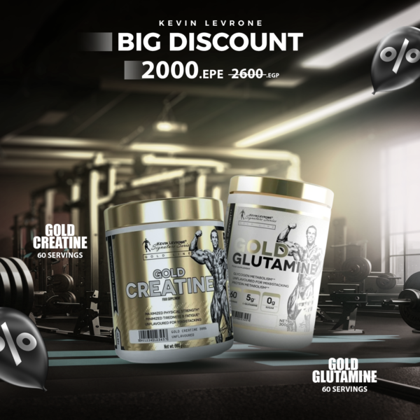 Bundle ( Gold Creatine 300G 60 Servings + Gold Glutamine 300g 60 Servings)