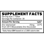 Skeleton Nutrition, Zinc Gluconate, 30 Coated Tablets, 30 Servings - Image 2