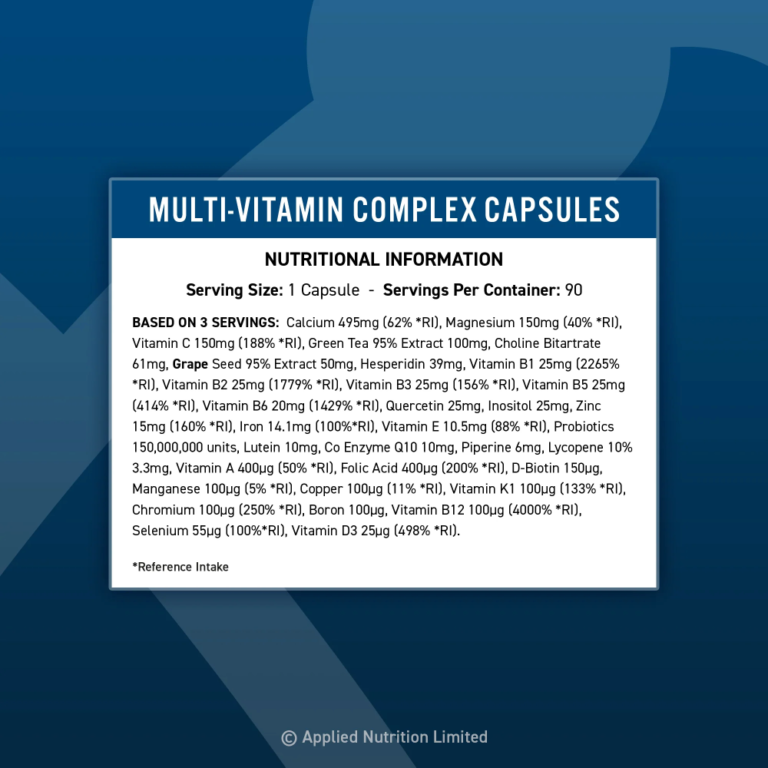 Applied Nutrition, Multi-Vitamin Complex, 90 Capsules, 30 Servings