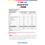 Yava Labs, Cream of Rice, 1kg, 33 Servings