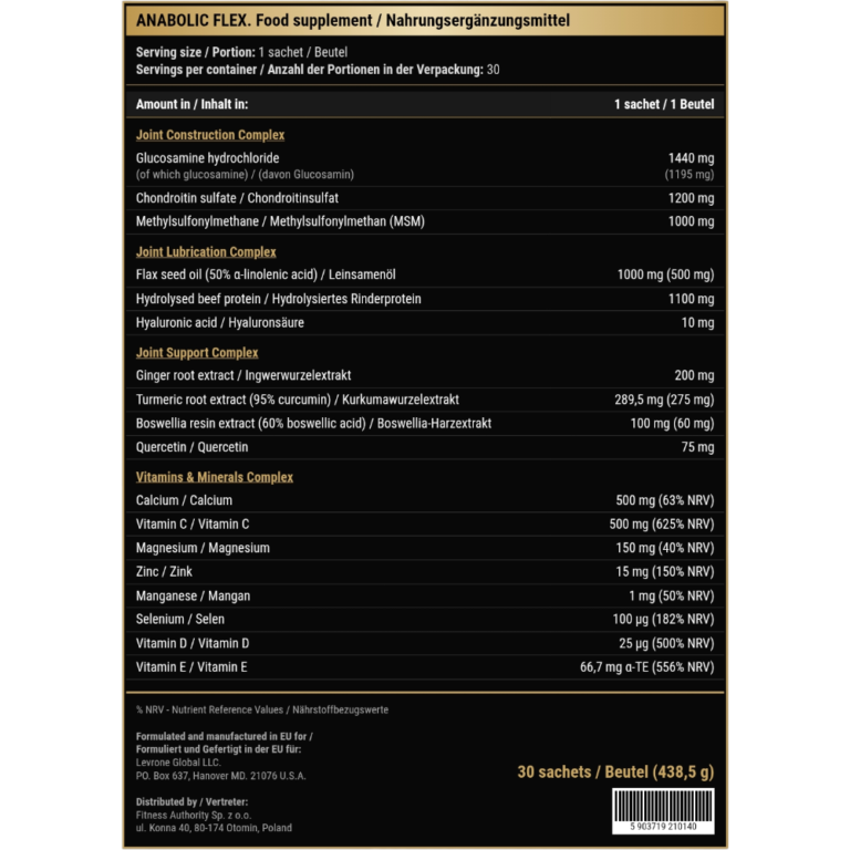 Kevin Levrone, Anabolic Flex, 30 sachets, 30 Servings