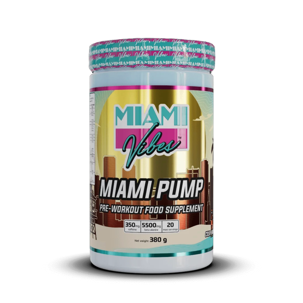 MIAMI VIBES, MIAMI PUMP, 380g, 20 Servings Cola MIAMI VIBES, MIAMI PUMP, 380g, 20 Servings