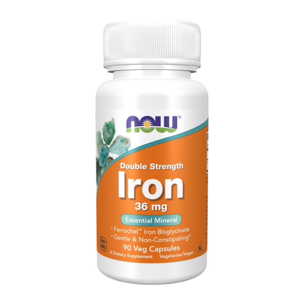 NOW Foods Double Strength Iron 36mg 90 Veg Capsules Egypt